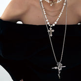 Gothic Rose Cross Necklace - CHINASQUAD