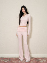 Pink & Black V-Neck Hoodie & Pants Set - CHINASQUAD