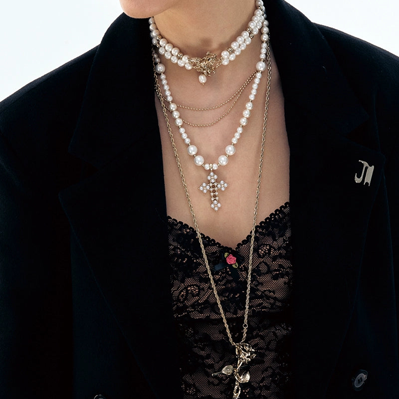Gothic Rose Cross Necklace - CHINASQUAD