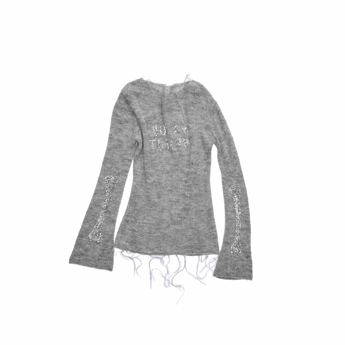 Mohair Sequin Sheer Knit Base Layer