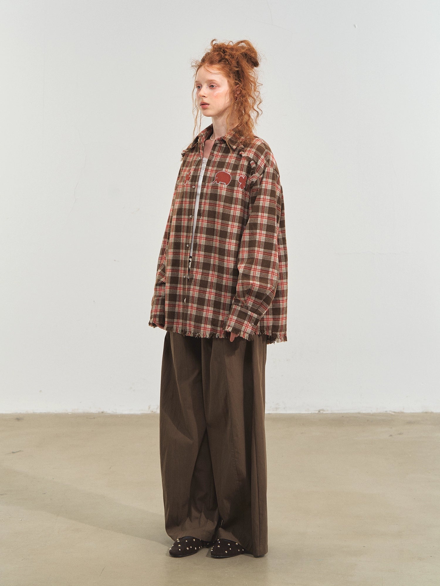 Fun Tassel Plaid Shirt