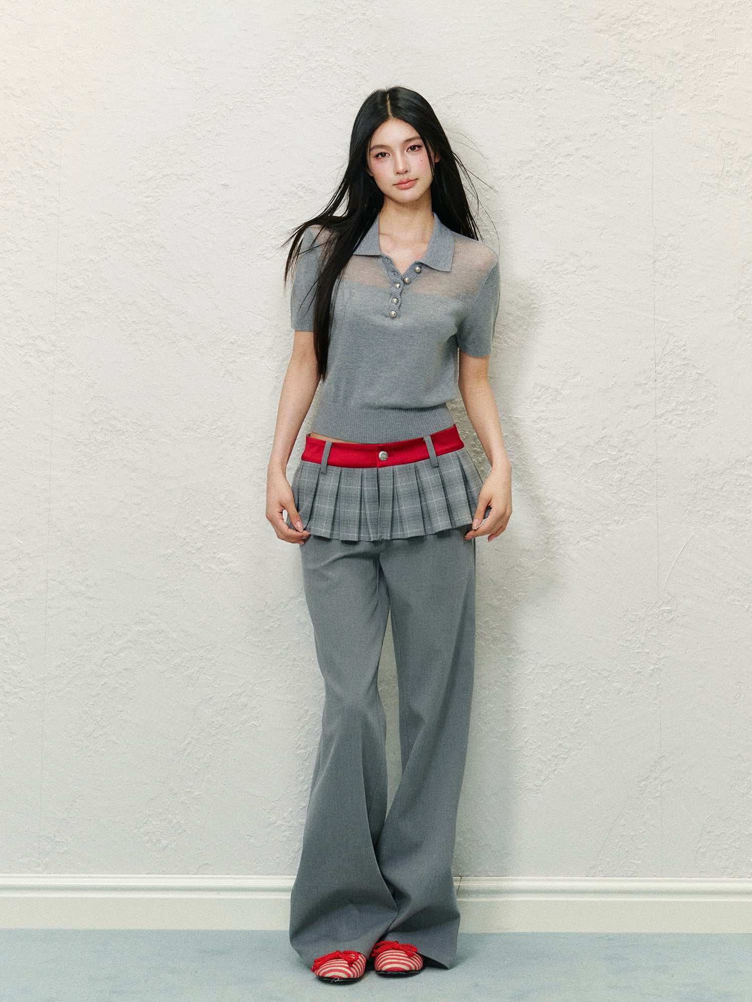 Hollow Polo Collar Short Sleeve T-shirt - CHINASQUAD