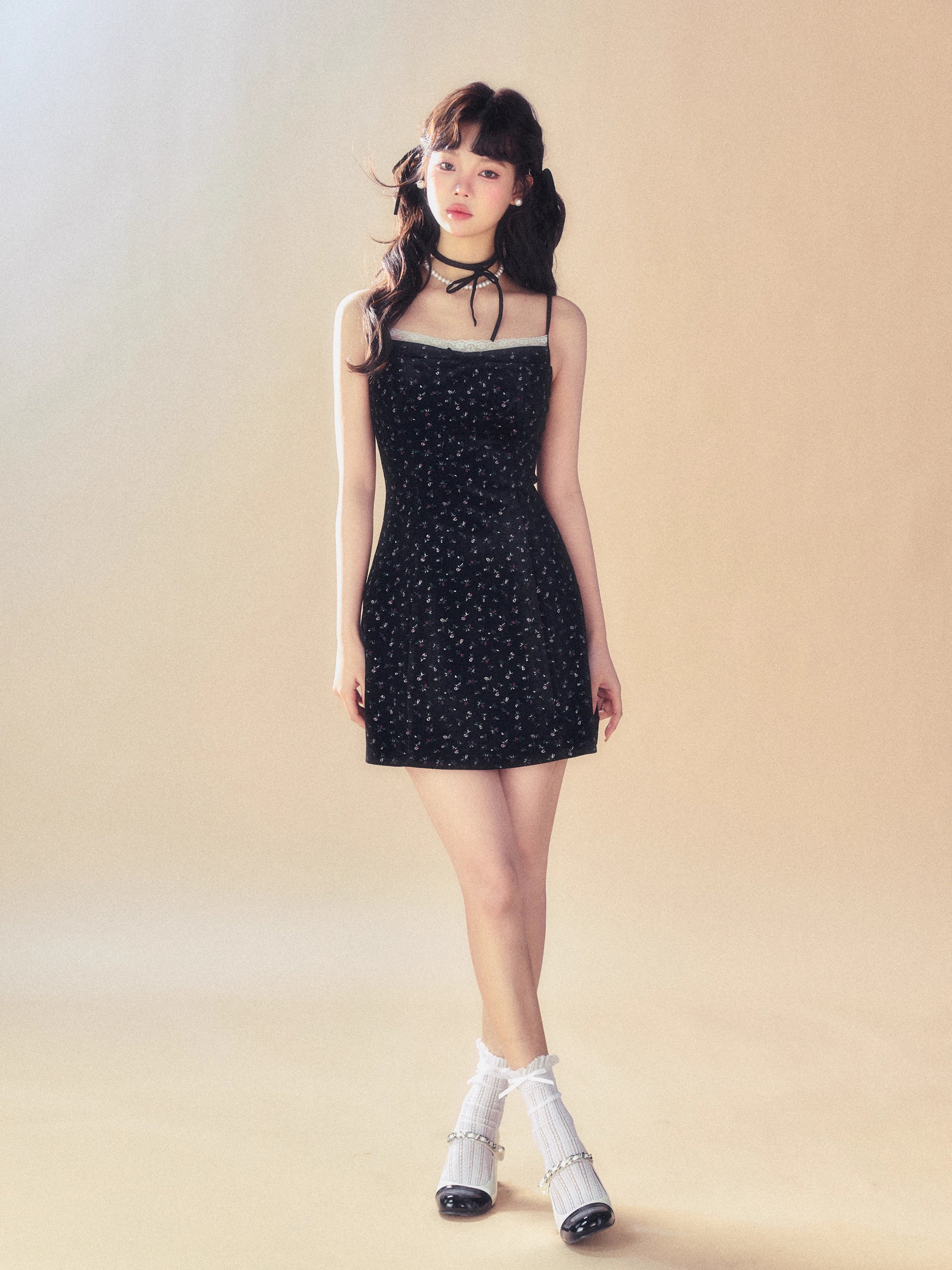 Lace Spaghetti Strap Dress - CHINASQUAD