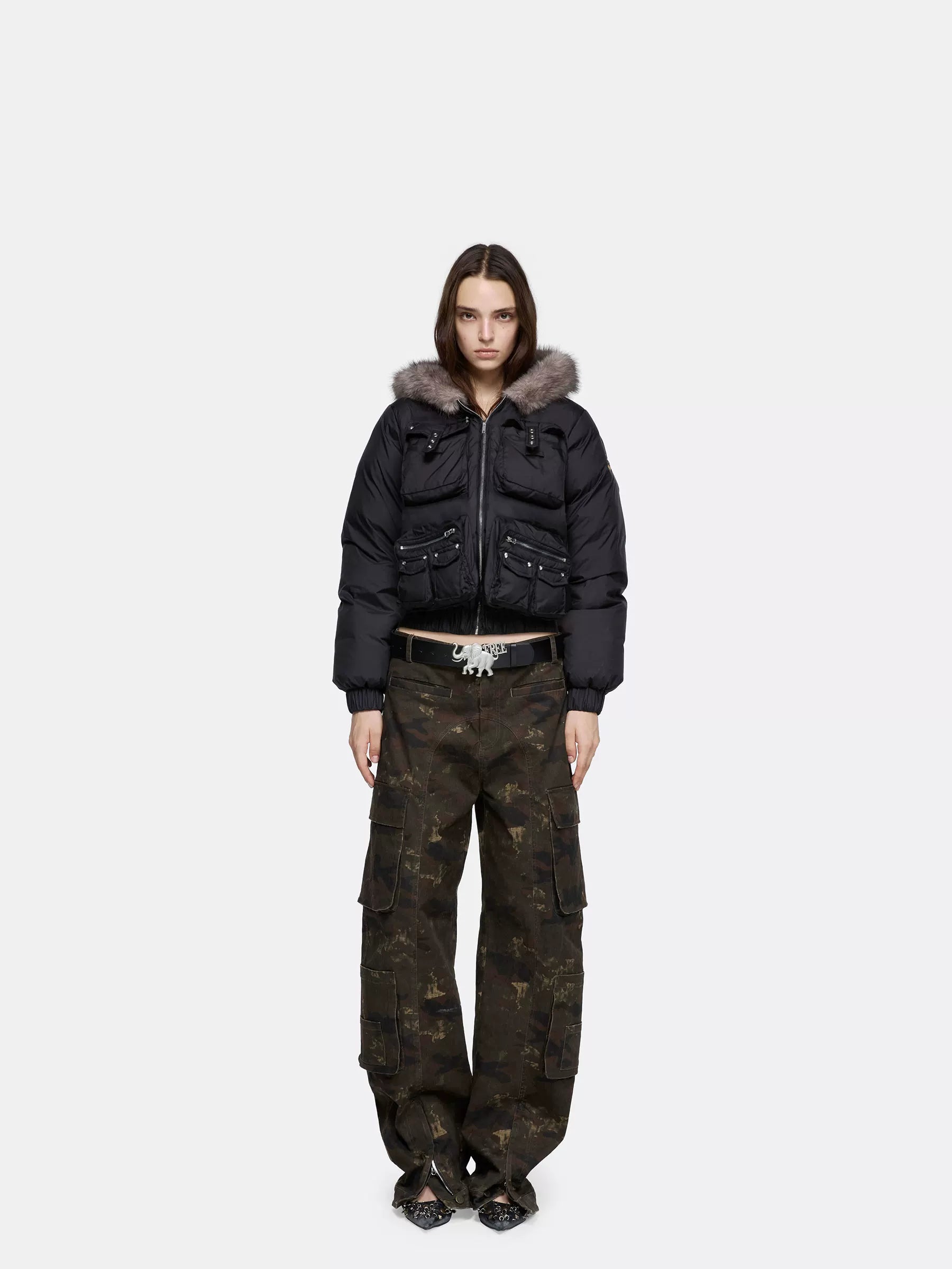 Structured Pocket Down Jacket