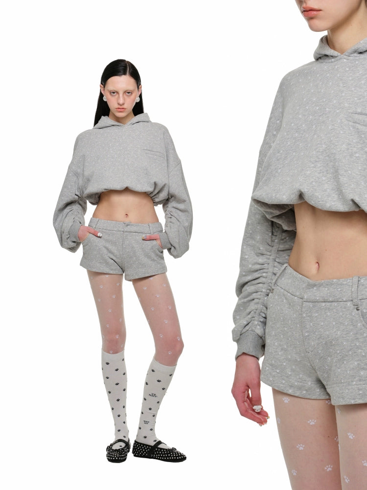 Cat Paw Cropped Hoodie - CHINASQUAD