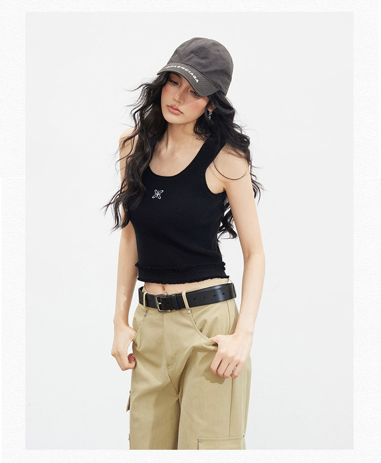 Logo Embroidered Tank Top - CHINASQUAD