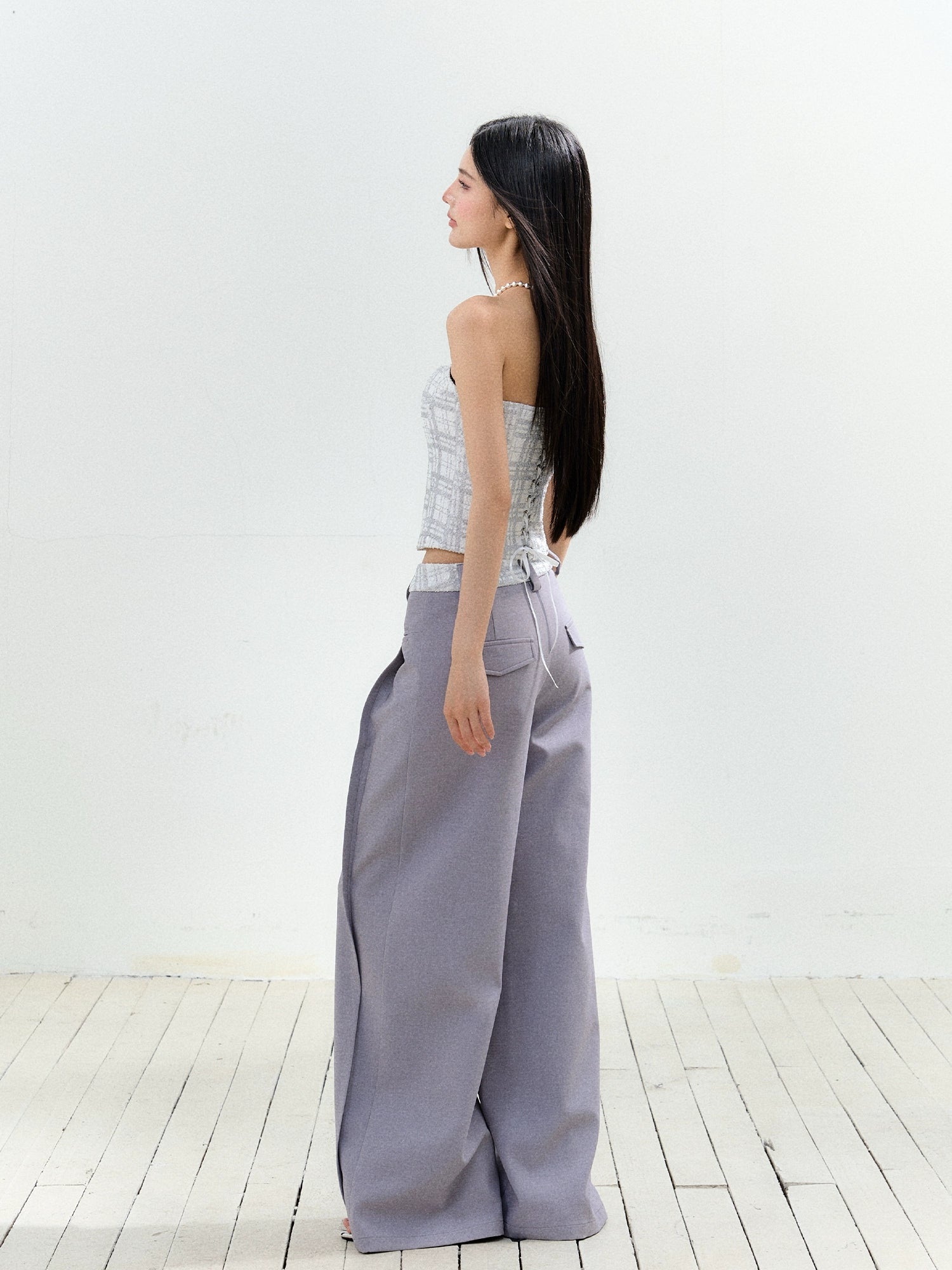 Chanel-Style Bustier Top & Pant Set - CHINASQUAD