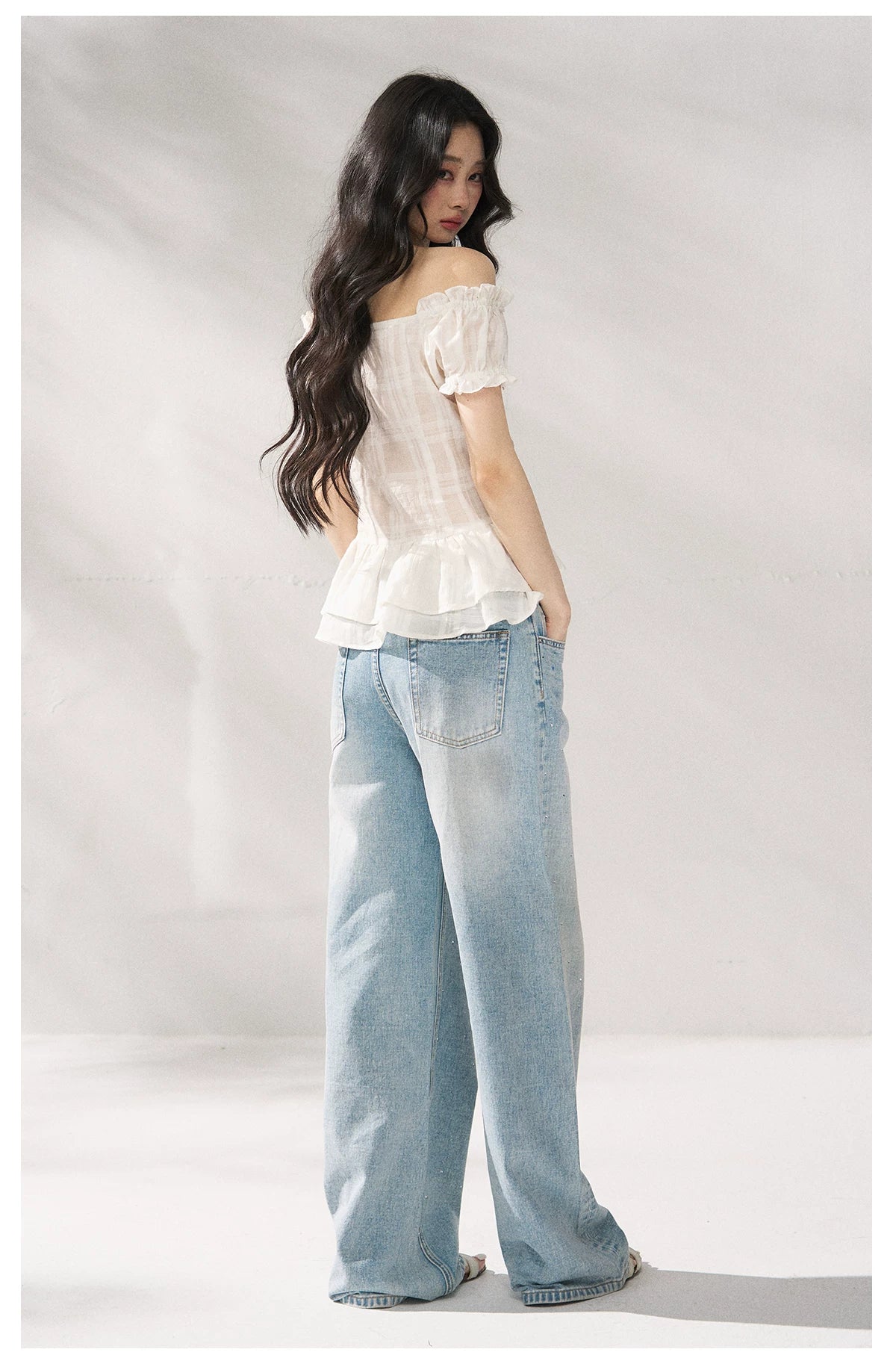 Cotton-Linen Fitted Short Sleeve Top