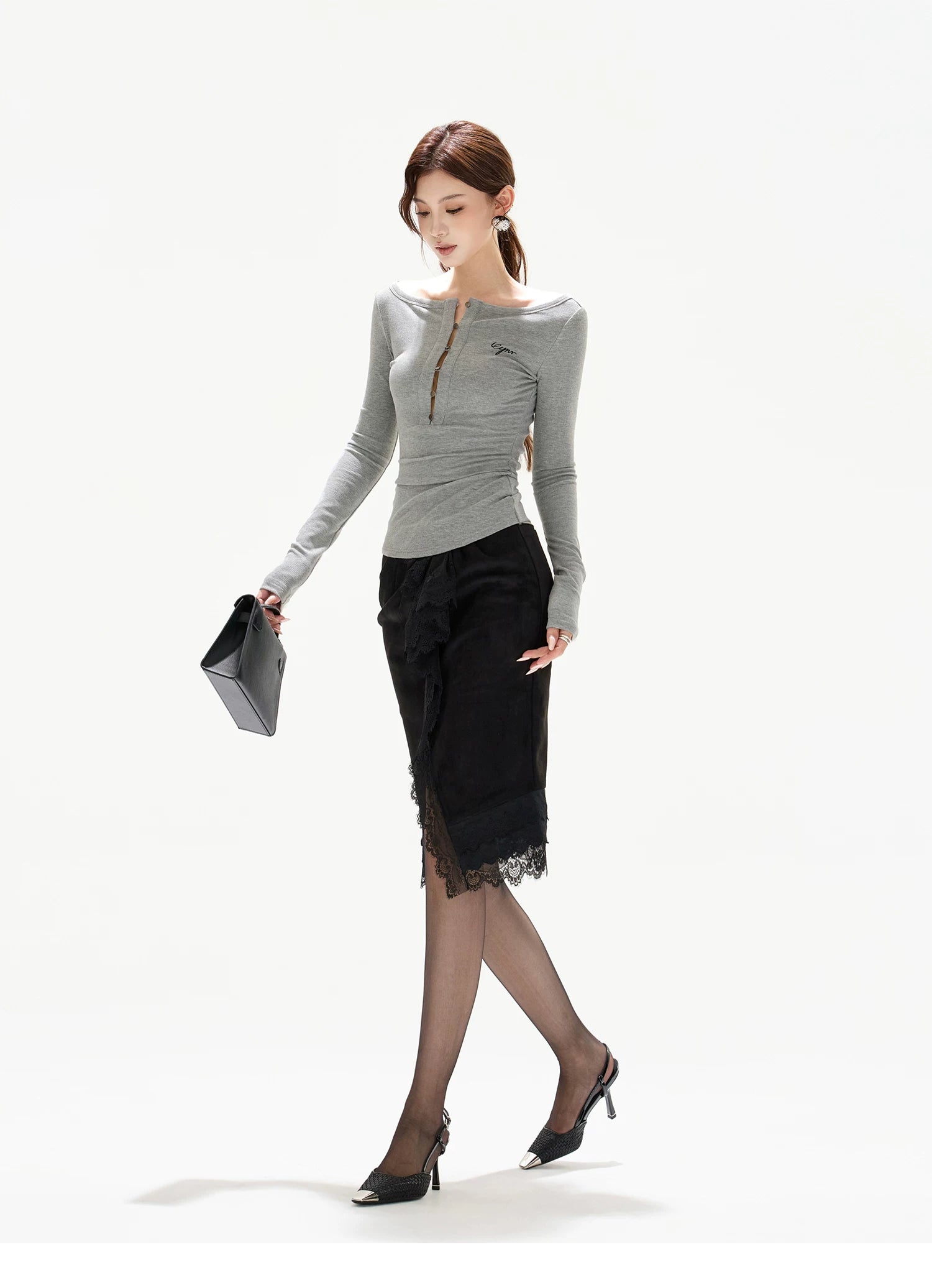 Button-Detail Slim-Fit Knit Base Layer