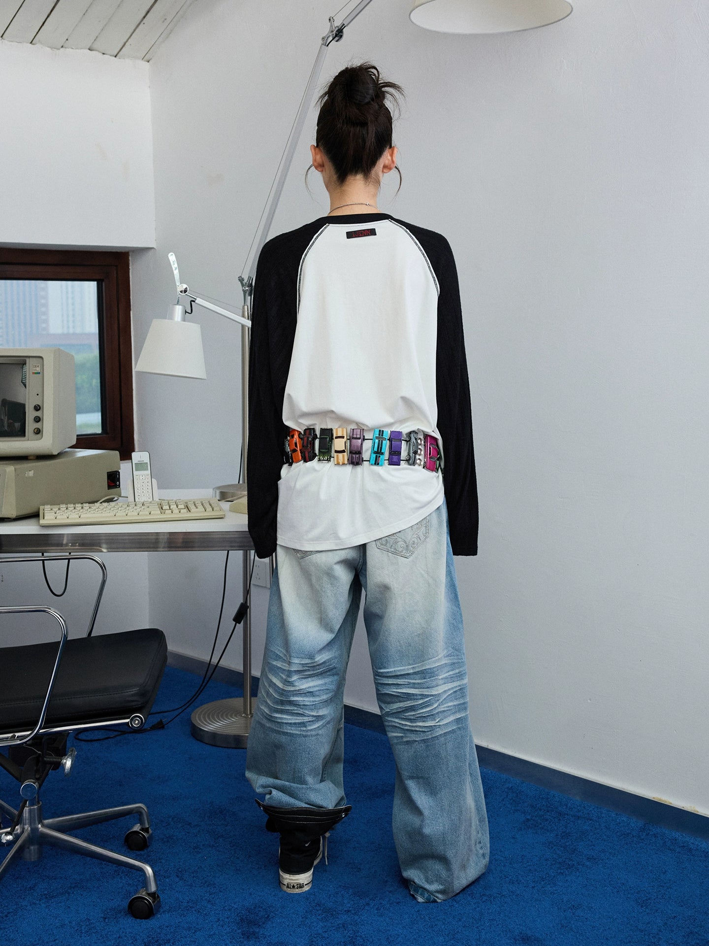 Printed Knitted Raglan-Sleeve T-Shirt - CHINASQUAD