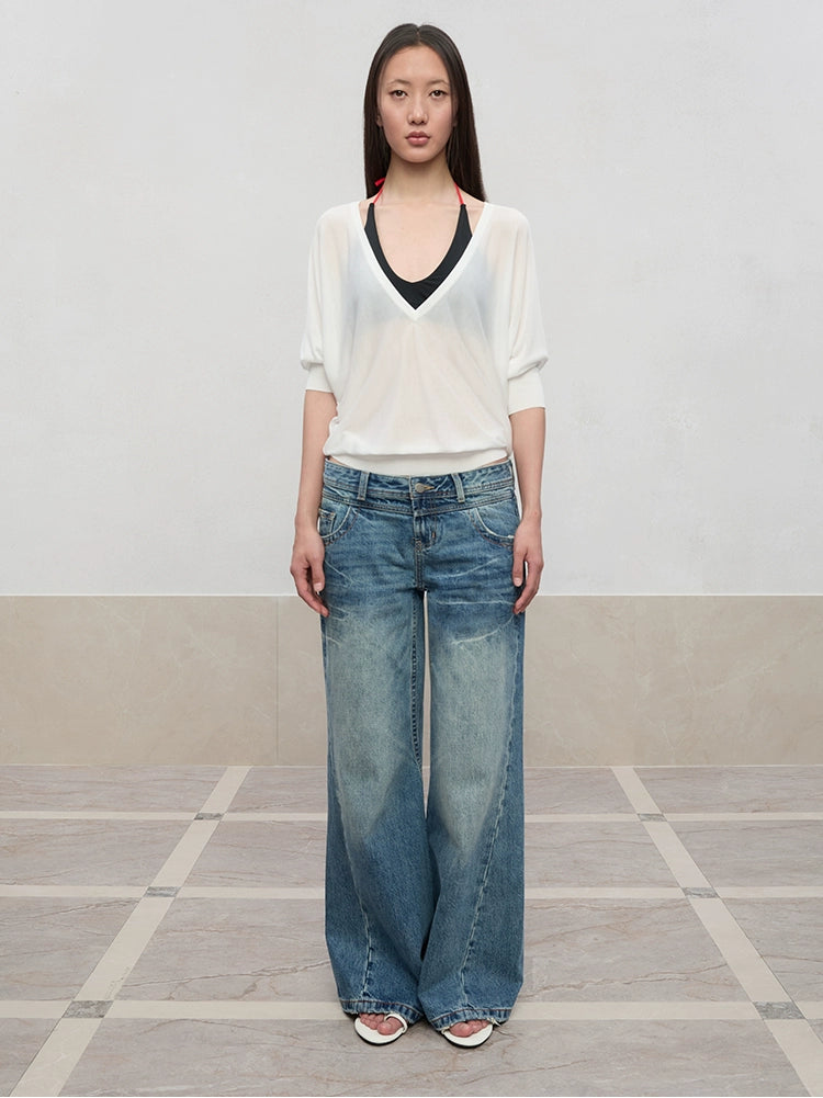 Layered Color Blocking U-Neck Halter Vest - CHINASQUAD