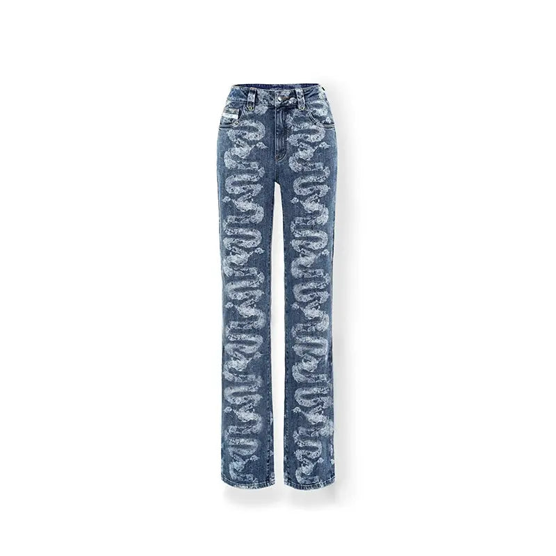 Blue Low-Waist Skinny Straight-Leg Jeans - CHINASQUAD