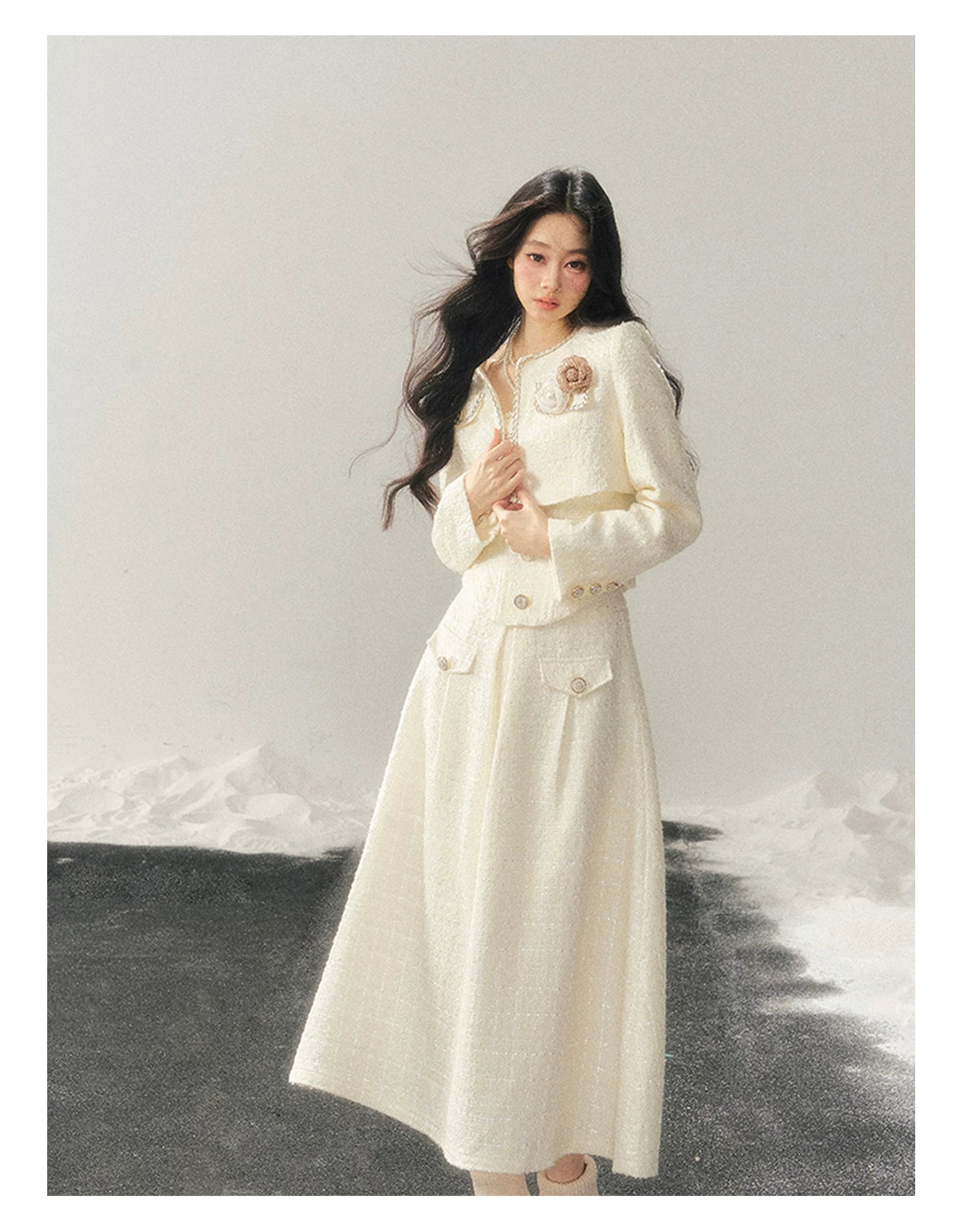 Tweed-Inspired Three-Piece Set