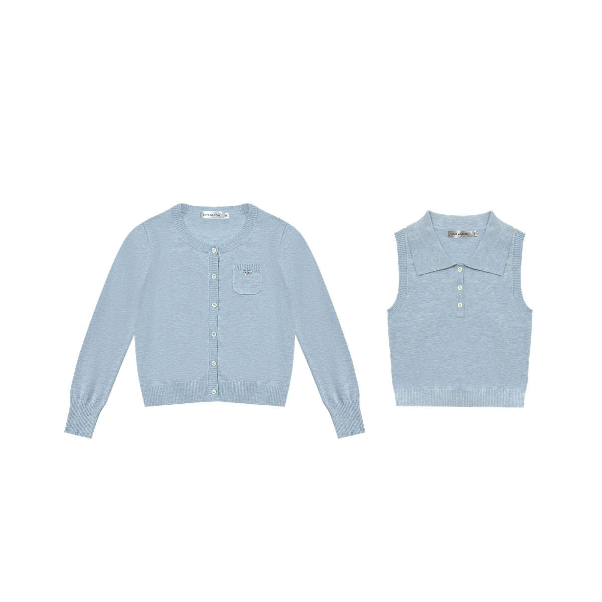 Butterfly Knot Soft Wool Sweater & Vest Set - CHINASQUAD