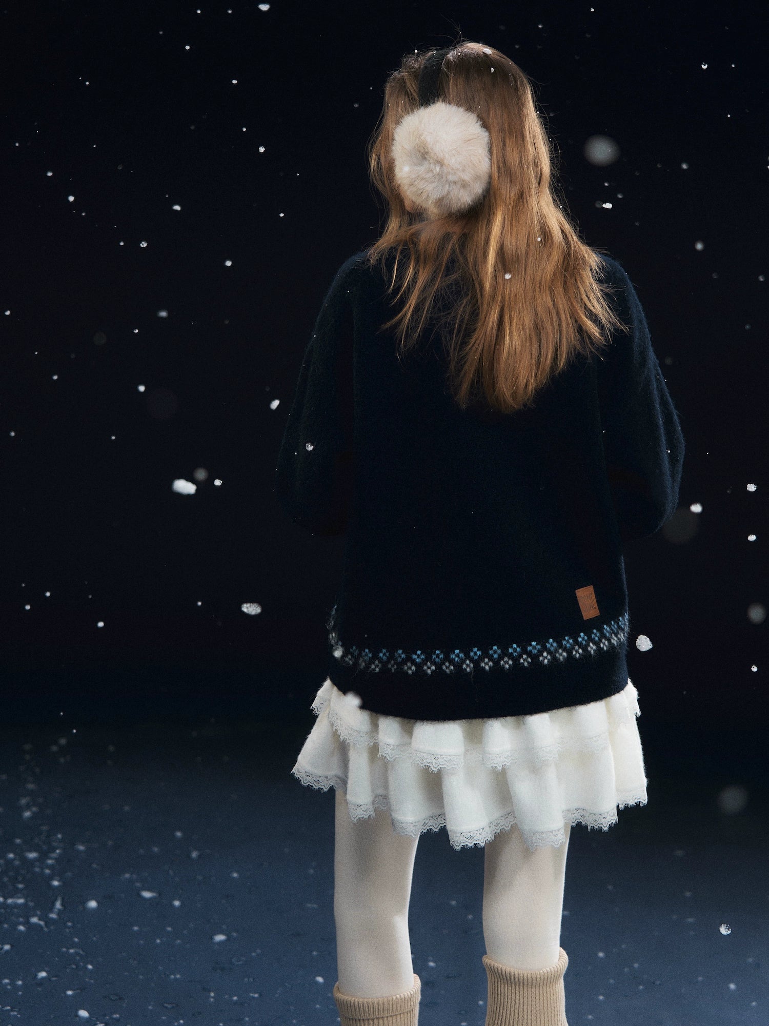 Snowflake Pony Soft Knit Sweater