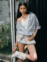 Floral Canvas Waistband Pleated Cummerbund - CHINASQUAD