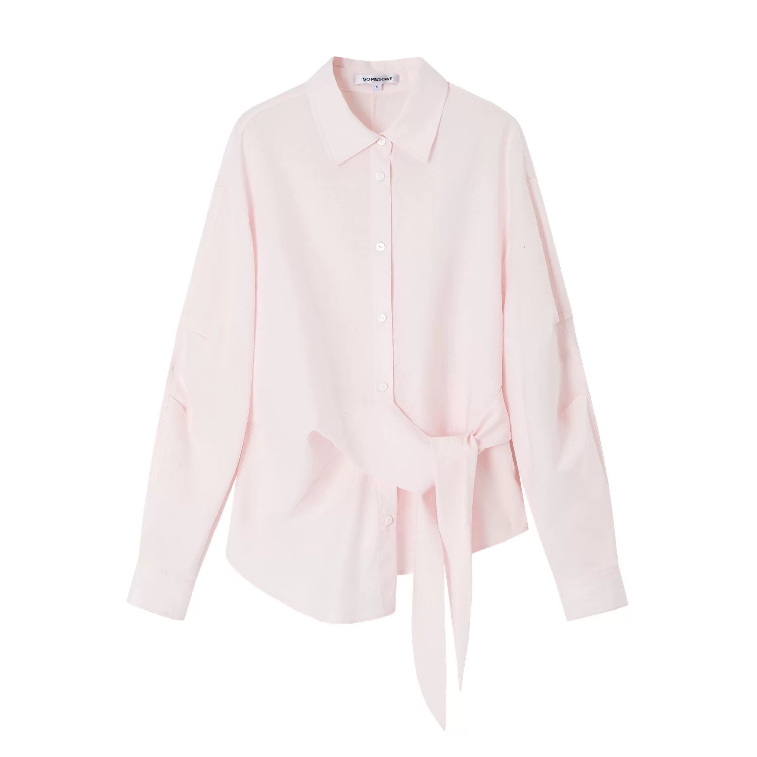 Airy Tie-Front Wrap Shirt