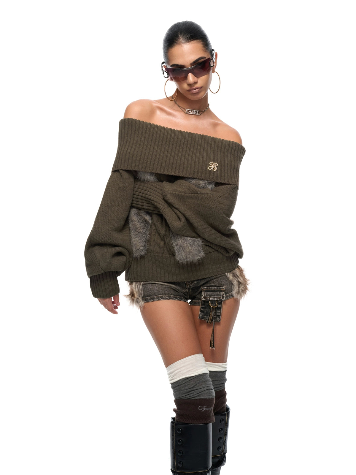 Cable-Knit Oversized Sweater