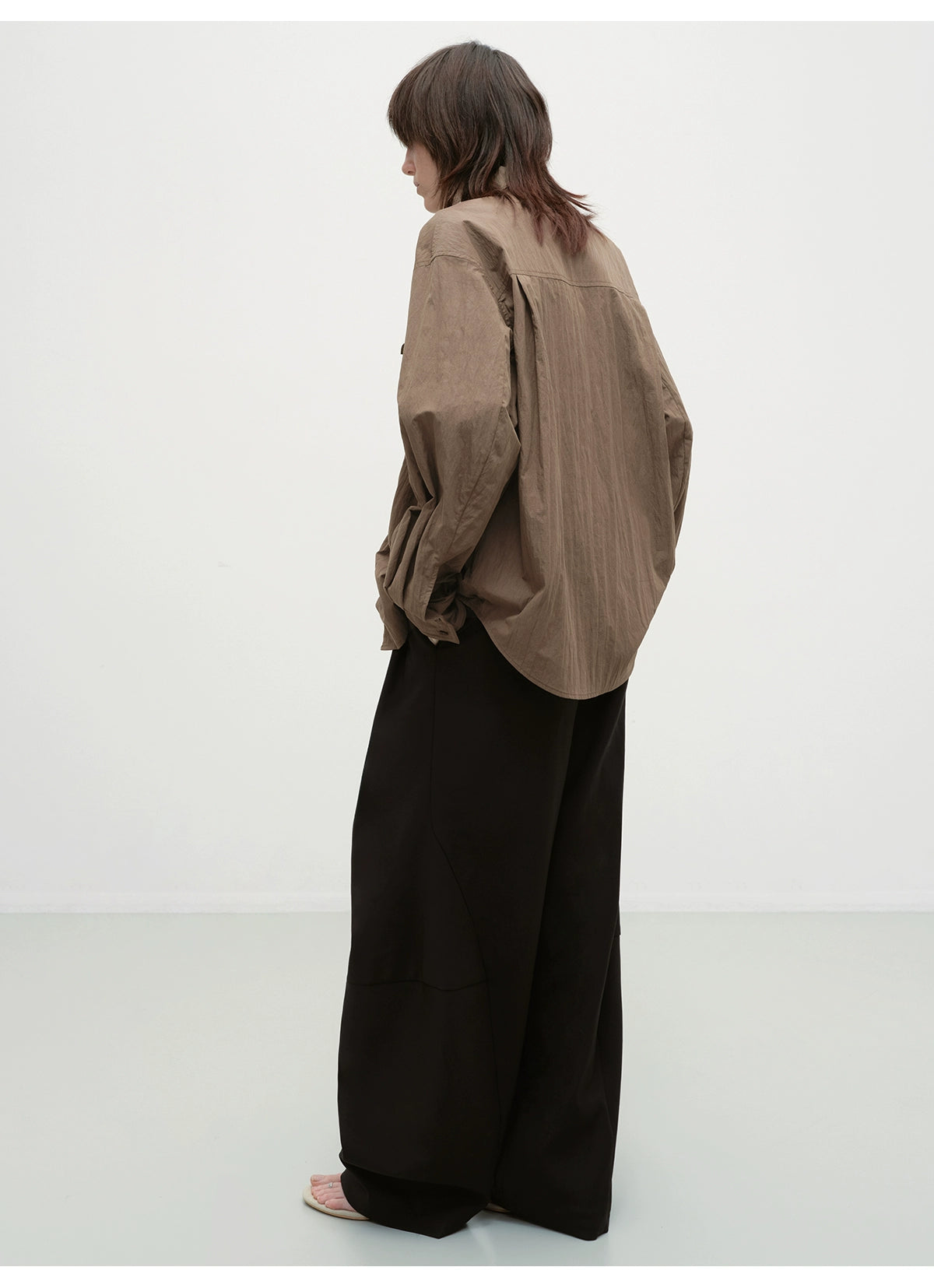 Vintage Brown Textured Overshirt - CHINASQUAD