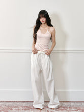 Linen Elastic Drawstring Wide-Leg Pants - CHINASQUAD