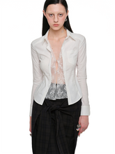 Faux Two-Piece Buttoned Slim Fit Shirt & Skirt Set - CHINASQUAD