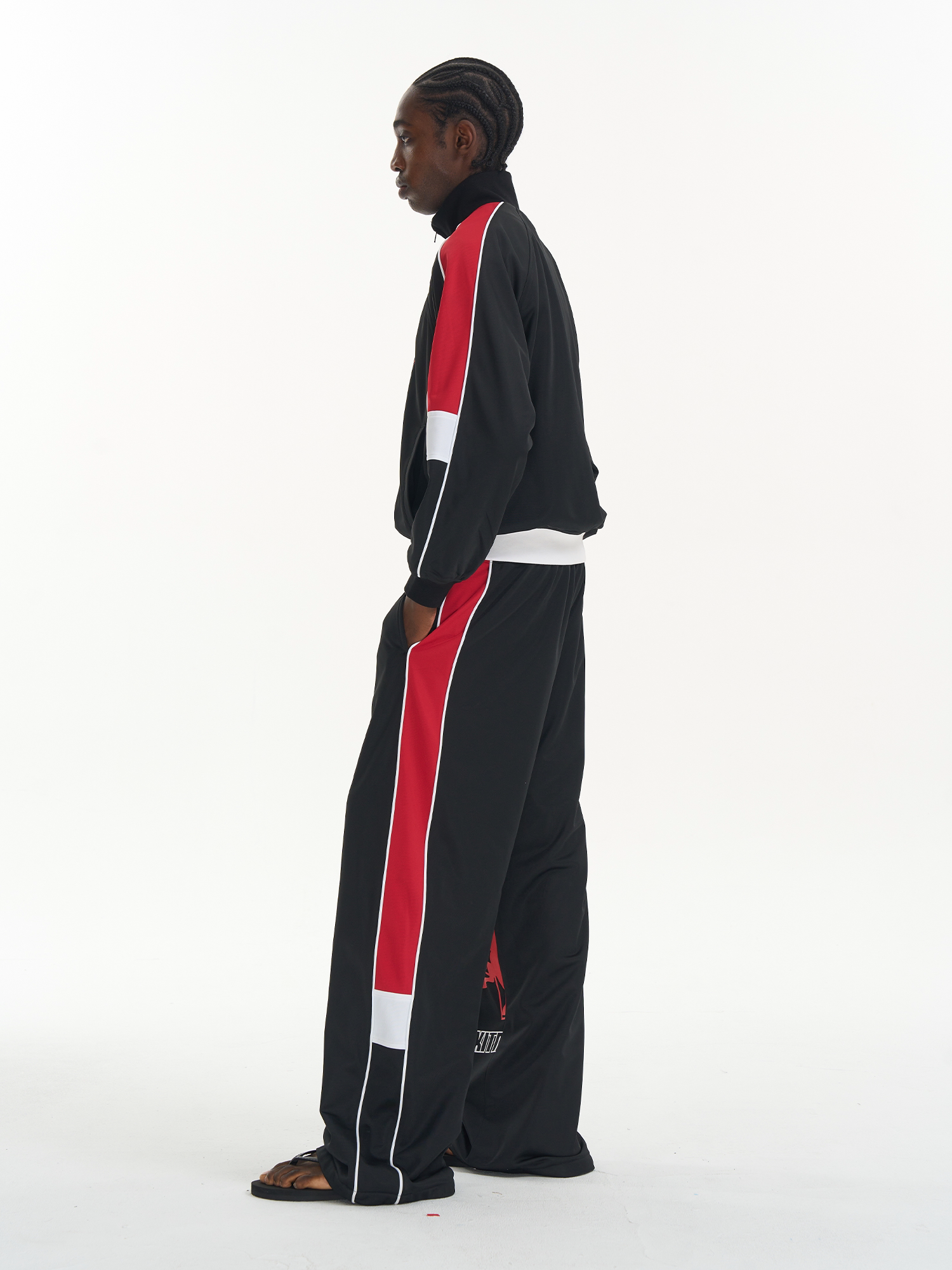 Sport Print Panel Track Pants