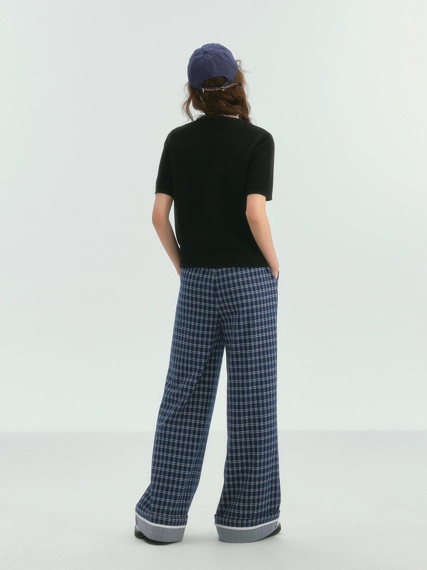 Embroidered Flower Knit Short Sleeve T-shirt - CHINASQUAD