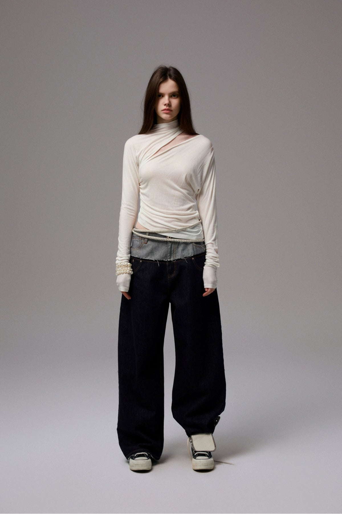 Tencel Wool Ruched T-Shirt - CHINASQUAD