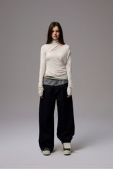 Tencel Wool Ruched T-Shirt - CHINASQUAD