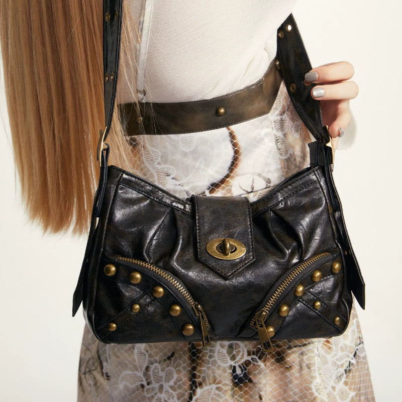 Y2K PU Shoulder Bag - CHINASQUAD