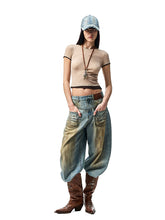 Fake Two-piece Color-Blocking Slightly Sheer T-Shirt - CHINASQUAD