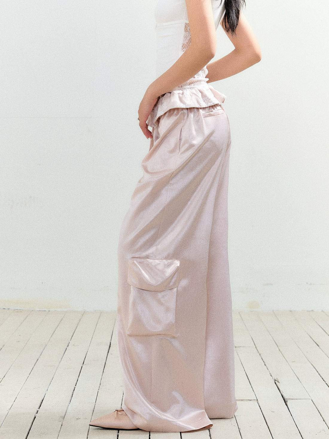 Lace Large Pocket Utility Pants - CHINASQUAD