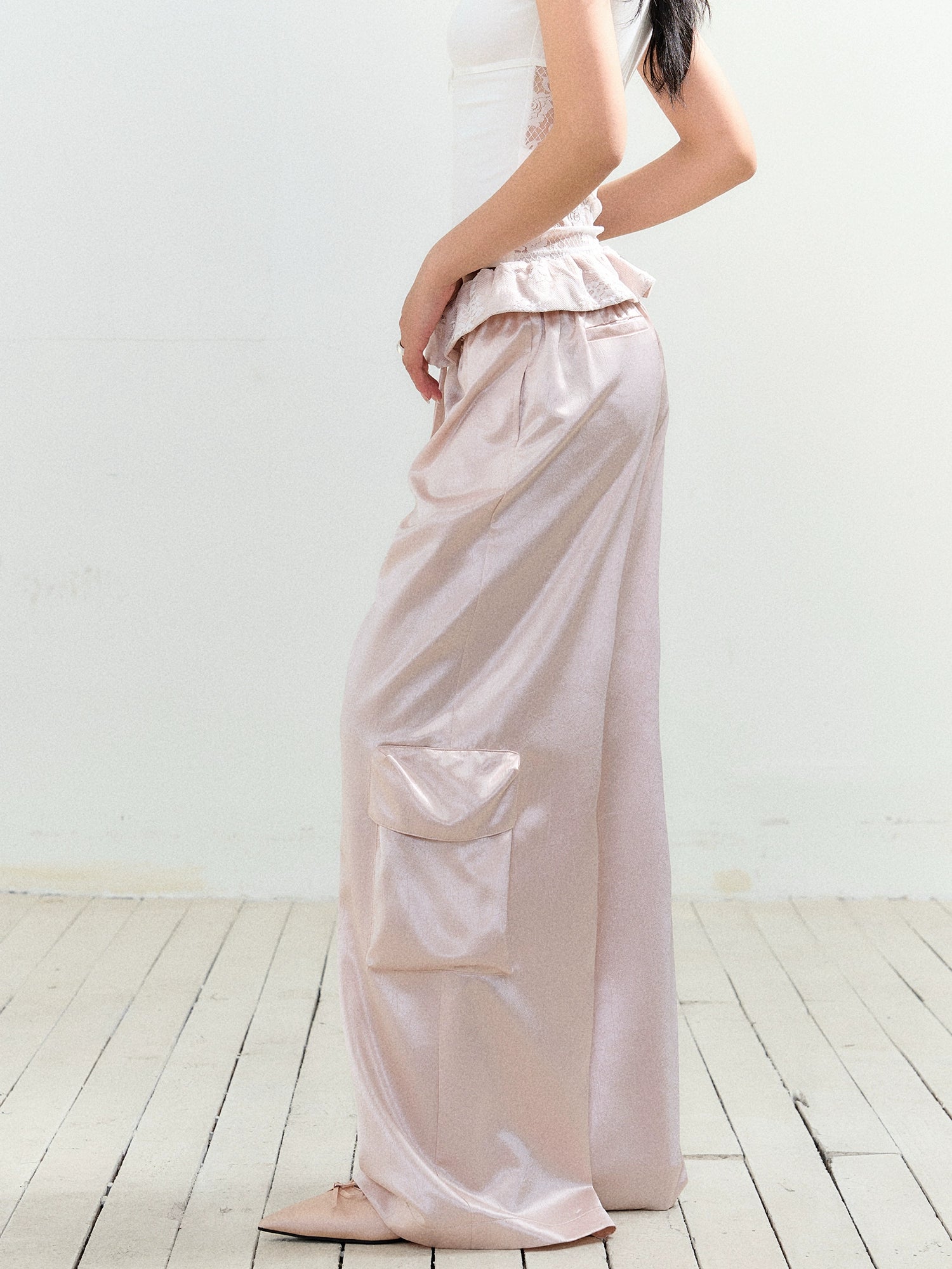 Lace Large Pocket Utility Pants - CHINASQUAD