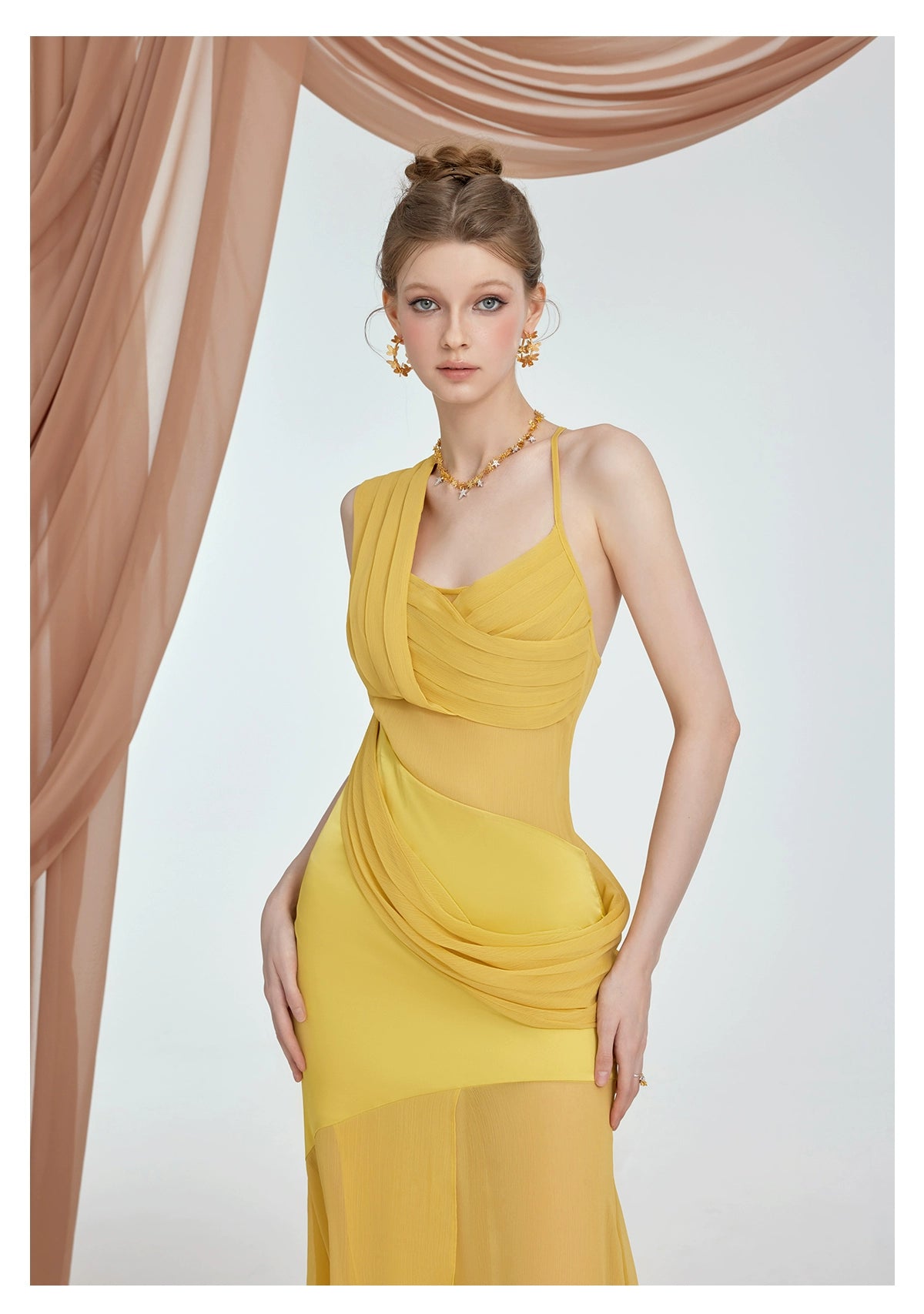 Ayla Slit Full-Skirt Dress - CHINASQUAD