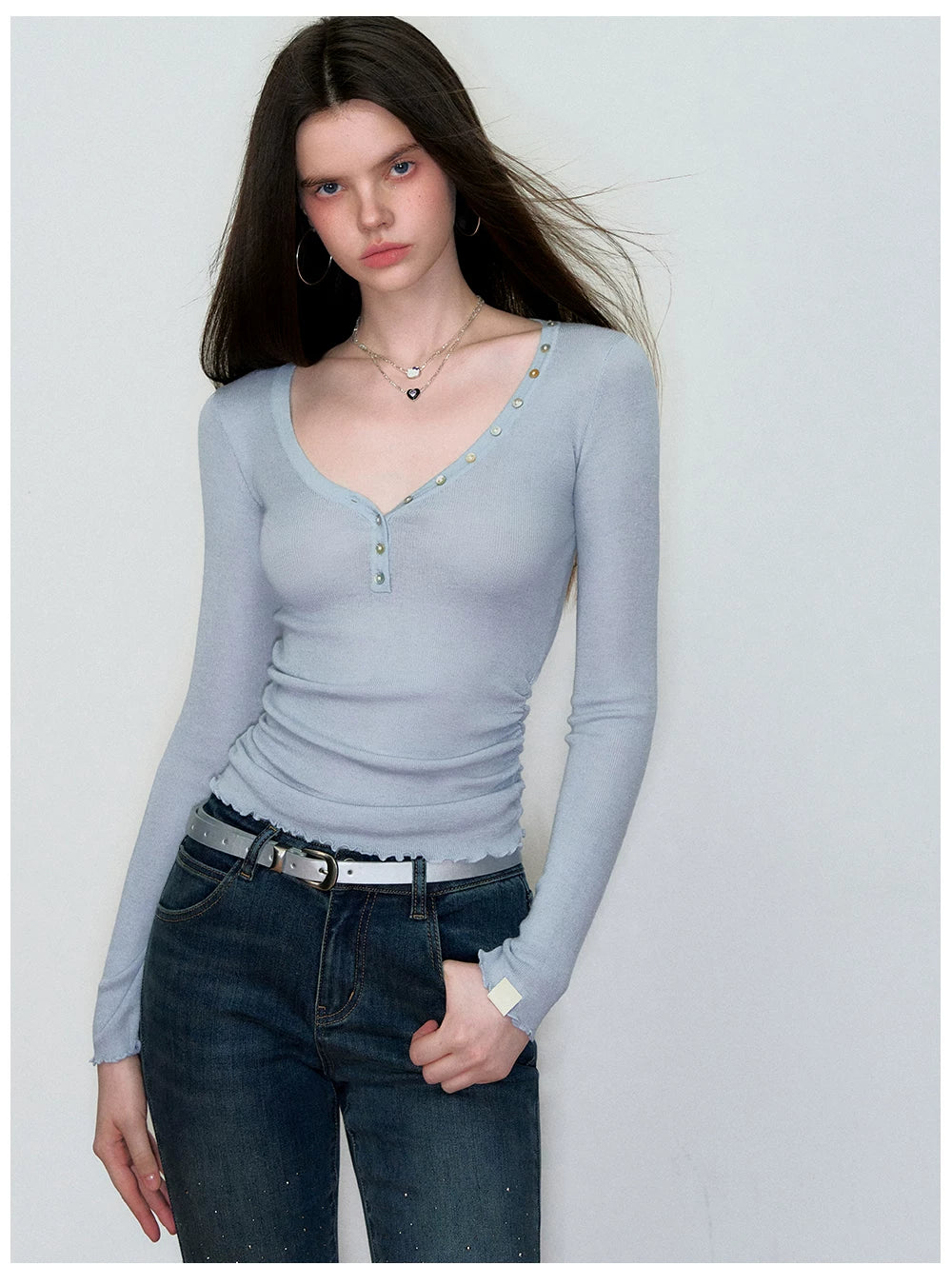 Minimalist Matte Pin-Buckle Slim Leather Belt