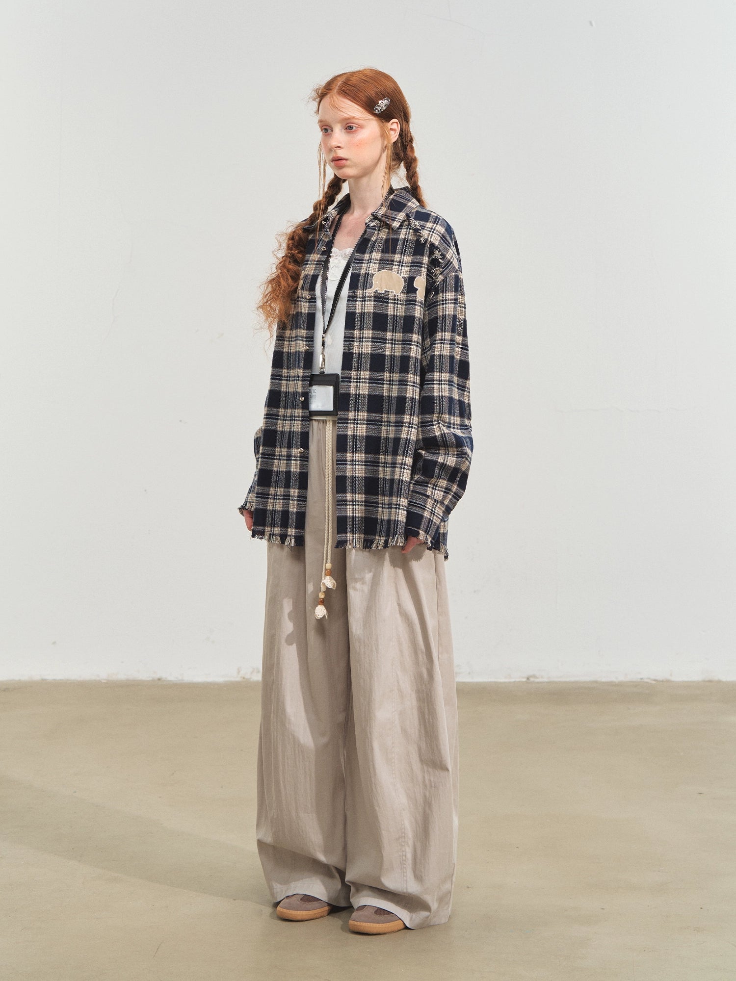 Fun Tassel Plaid Shirt