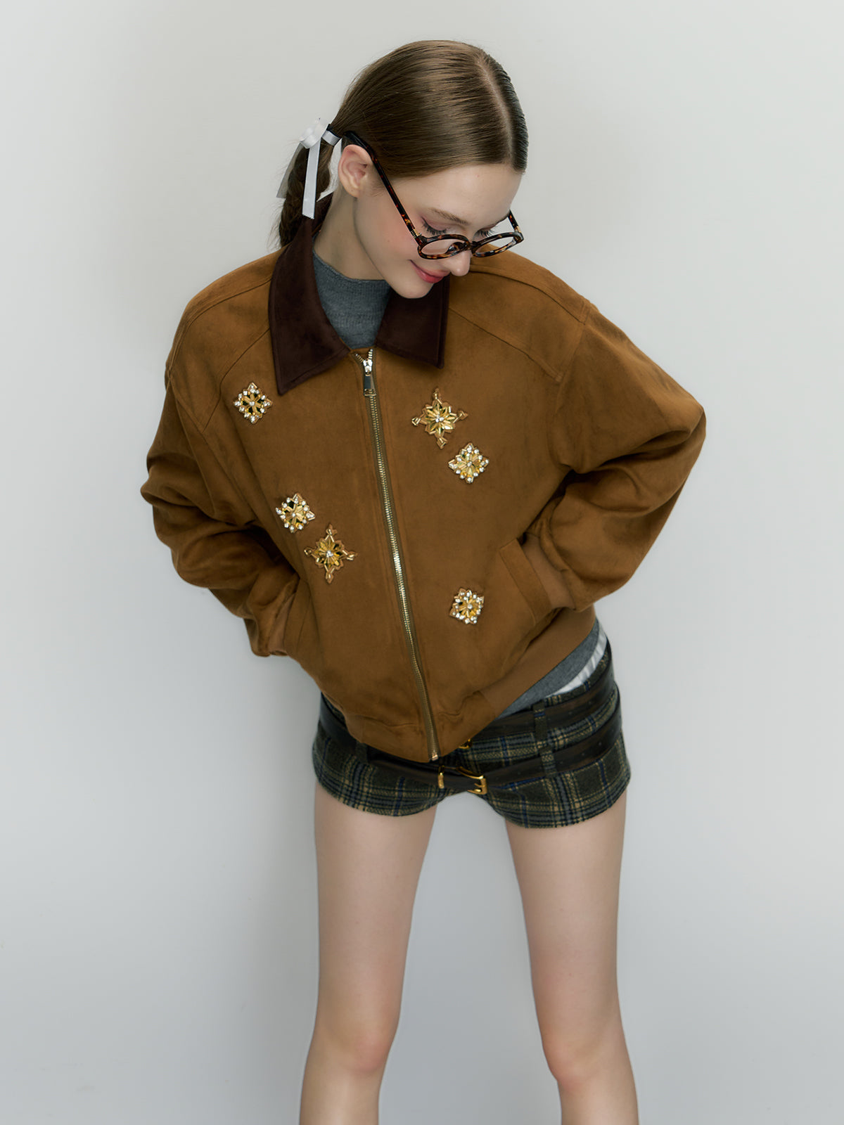 Zipper Heavy Duty Studded Chic Jacket - CHINASQUAD