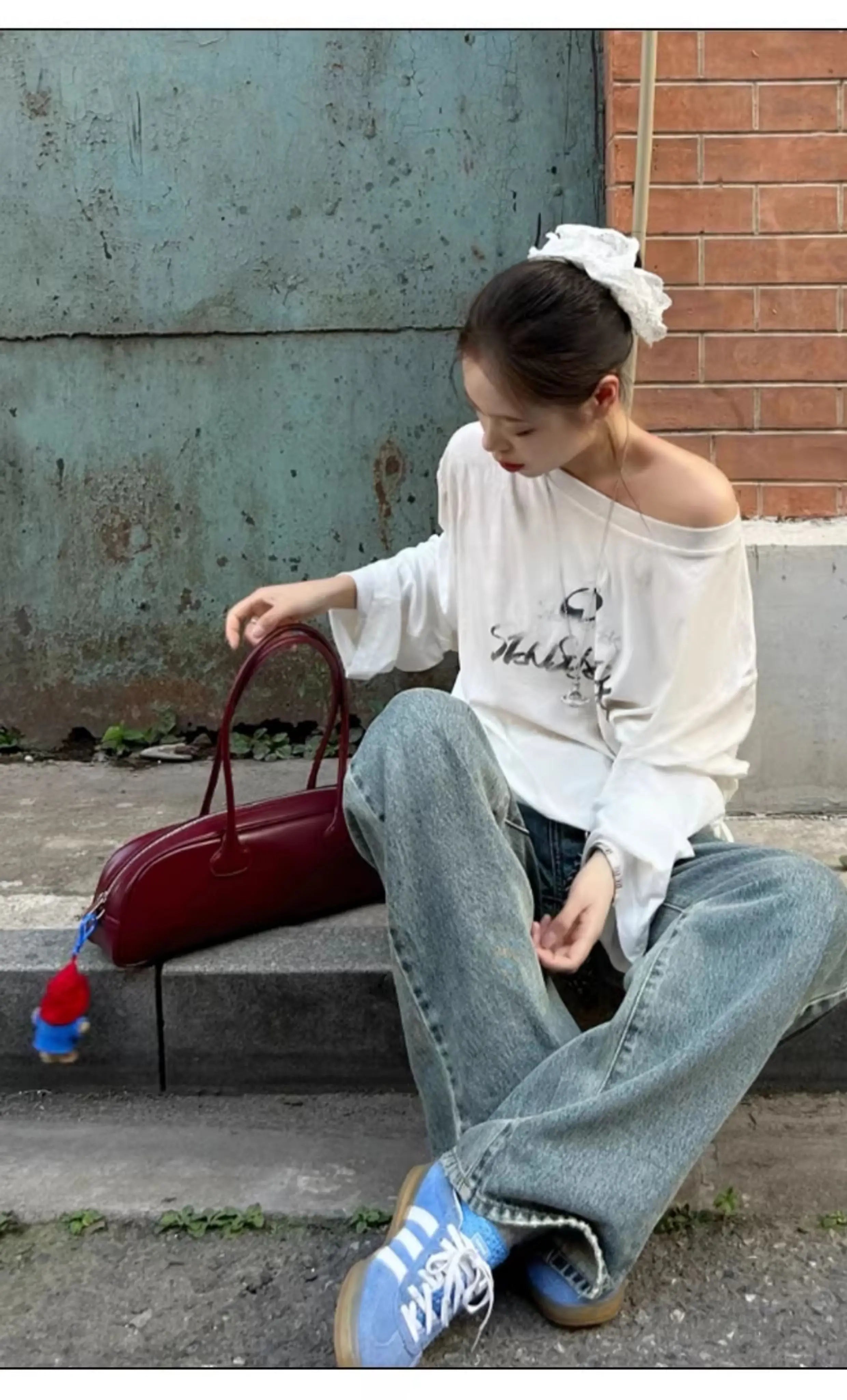 Mini Washed Denim Pants Charm