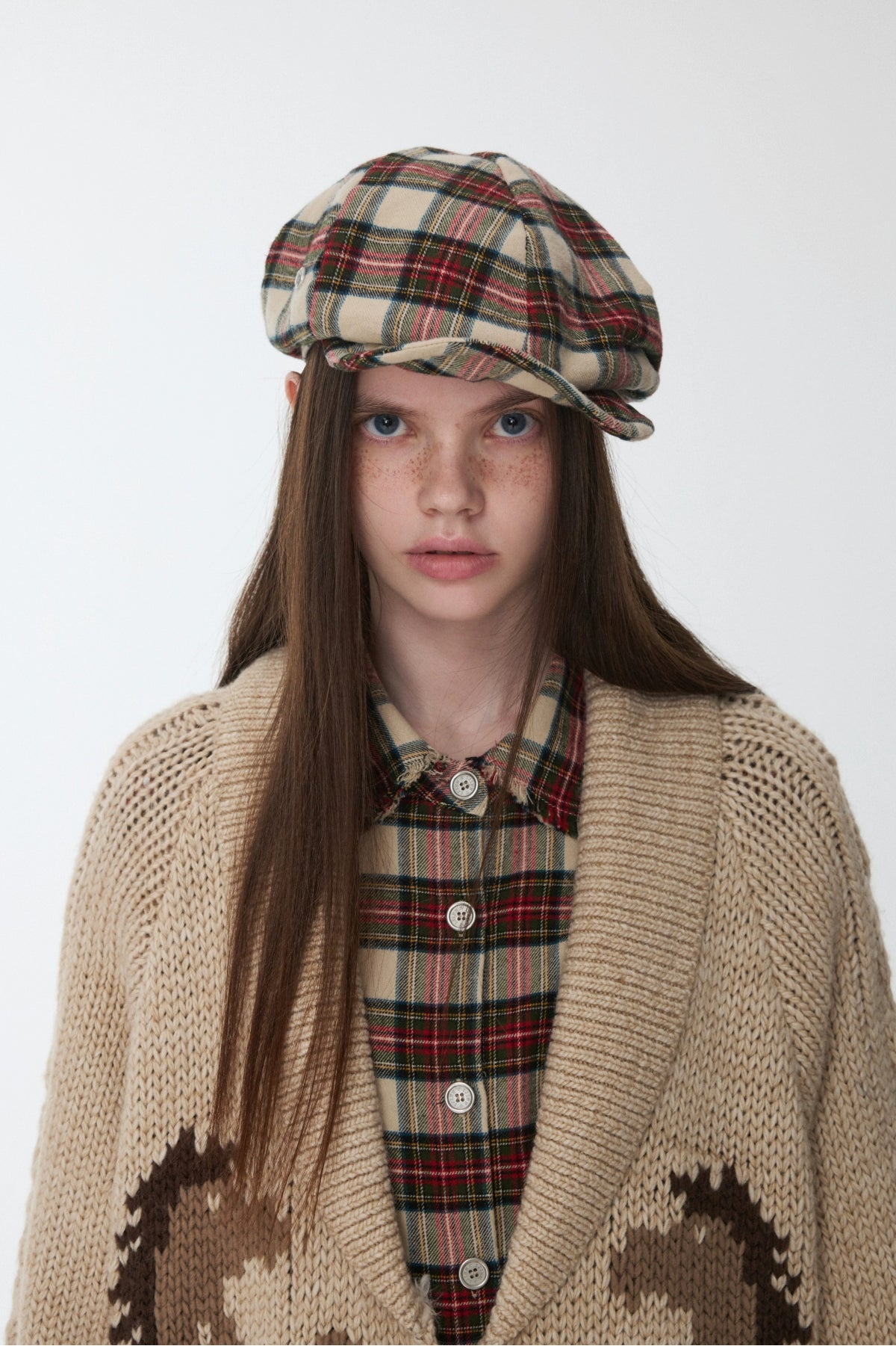 Vintage Plaid Newsboy Cap