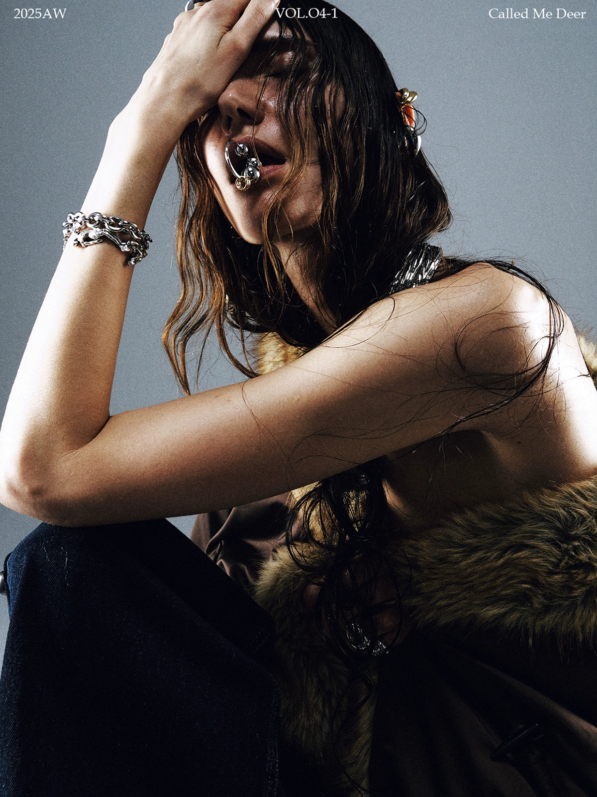 Reshaped Romance Metal Tooth Bone Earrings