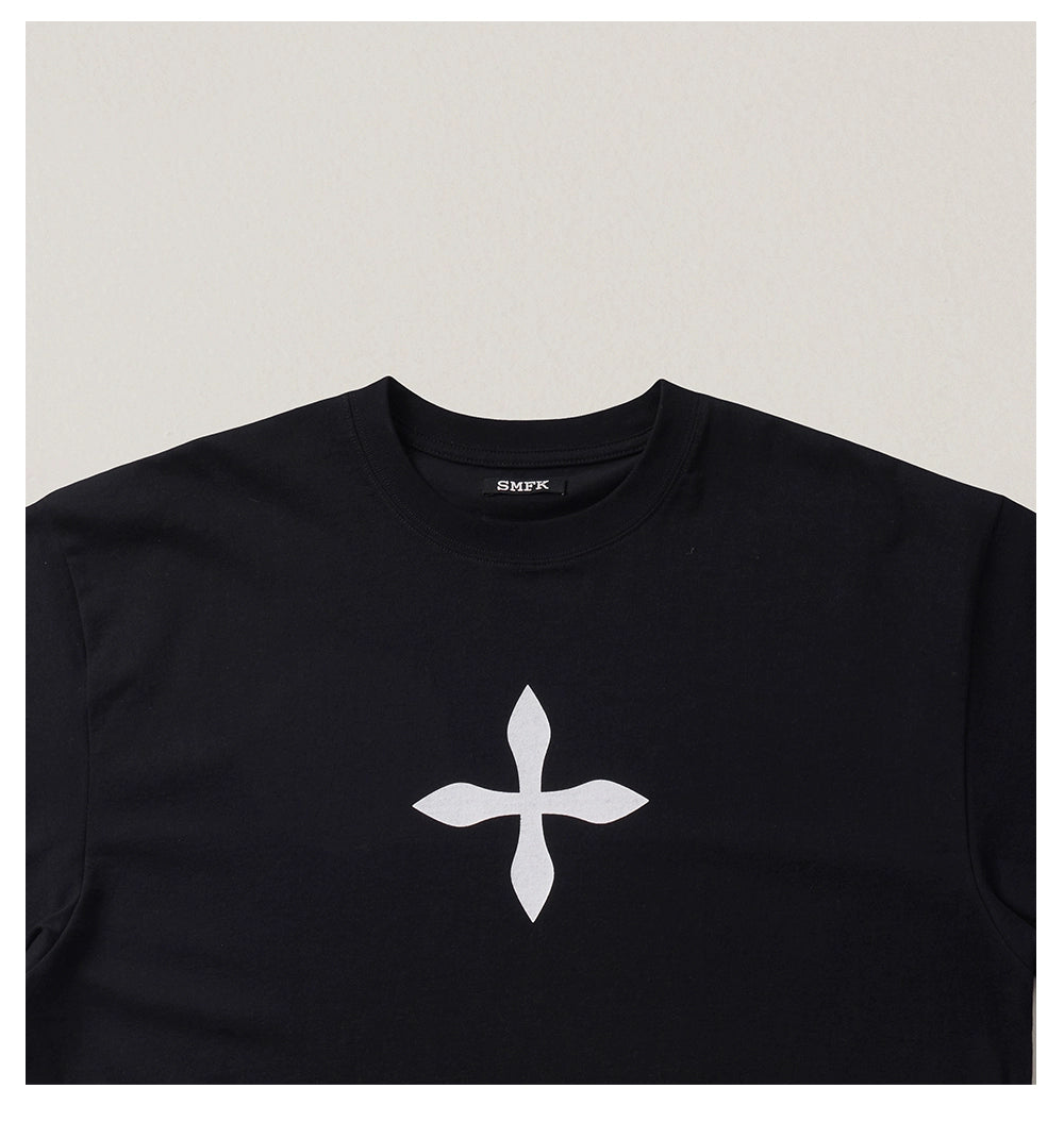 Vintage Cross Compass Oversized Tee - CHINASQUAD