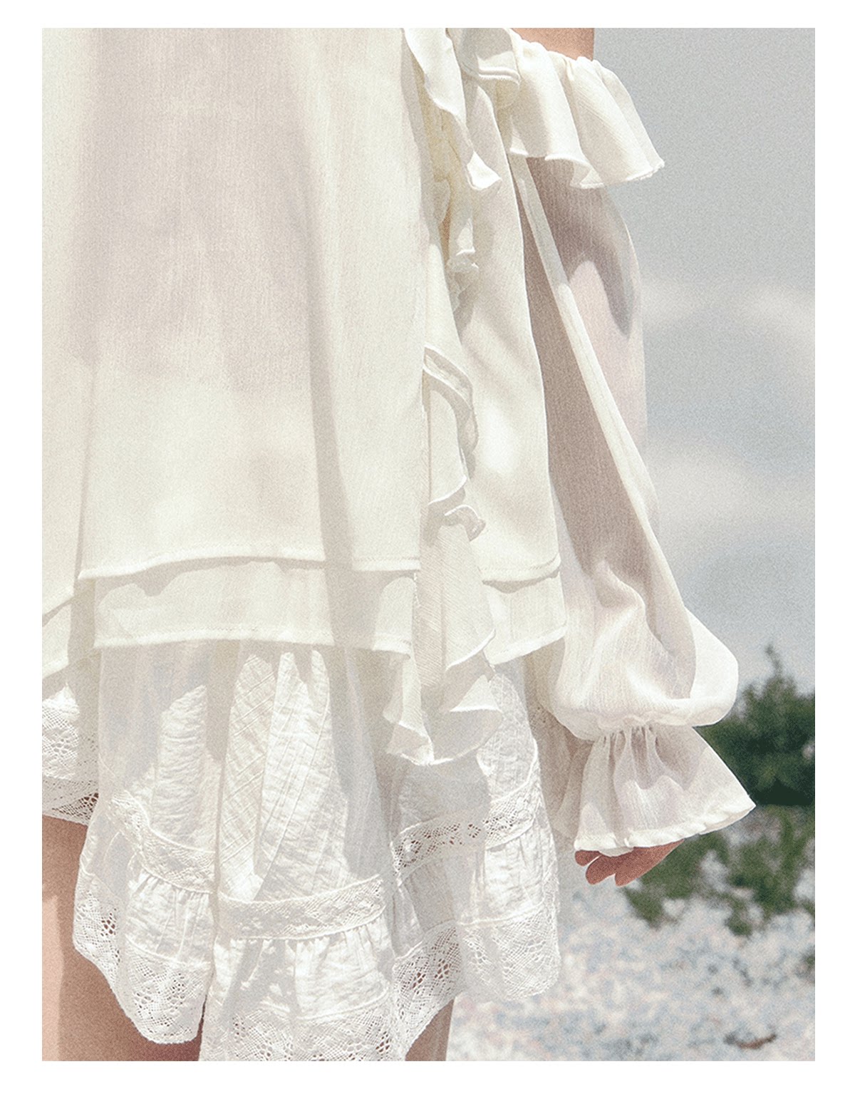 Heidi Ruffle Shoulder Blouse