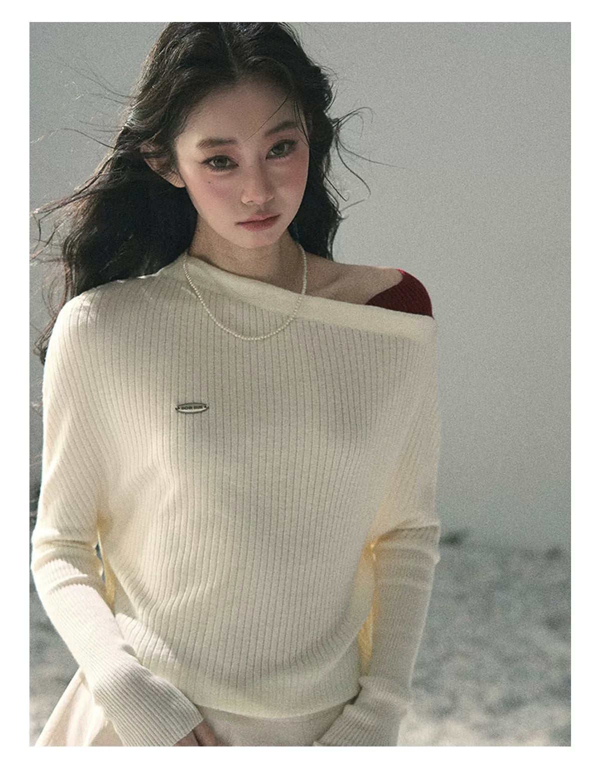 Ash Memories Off-Shoulder Knit Top