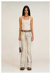 COMPASS Classic Storm Denim Flare Pants - CHINASQUAD