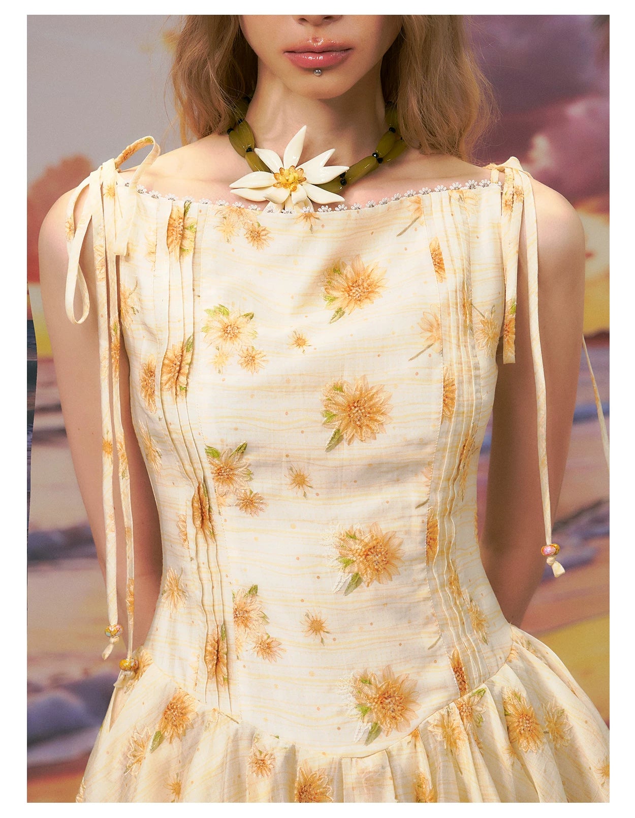 Floral One-Shoulder A-Line Mini Dress