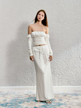 Detachable Puff Sleeve Strapless Top & Skirt Set - CHINASQUAD