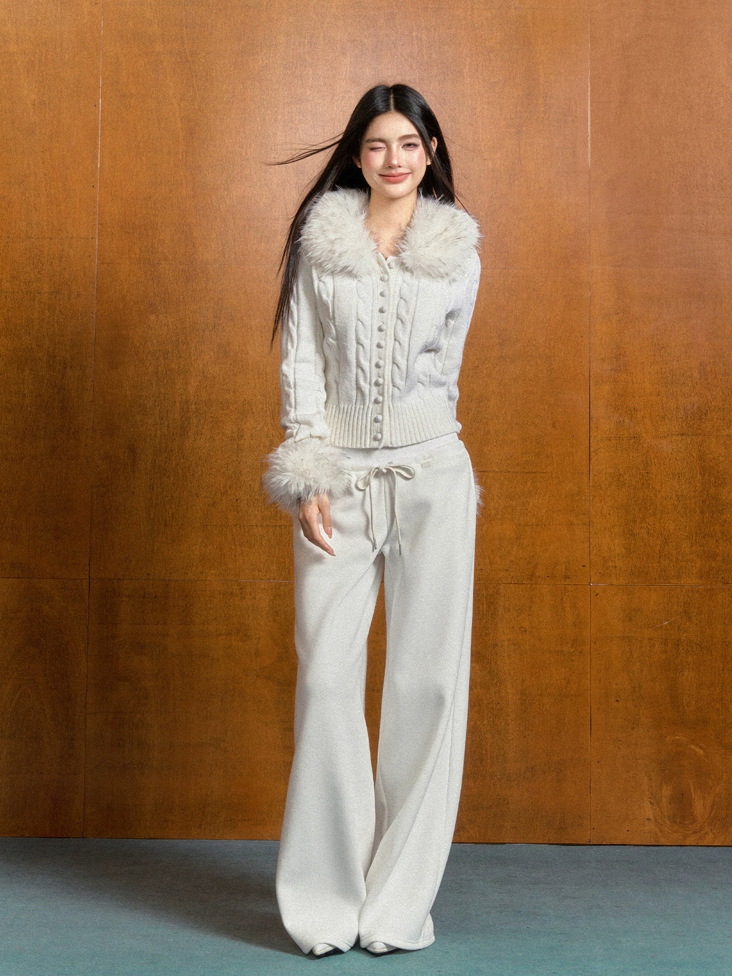 Cable Knit Sweater Cardigan - CHINASQUAD