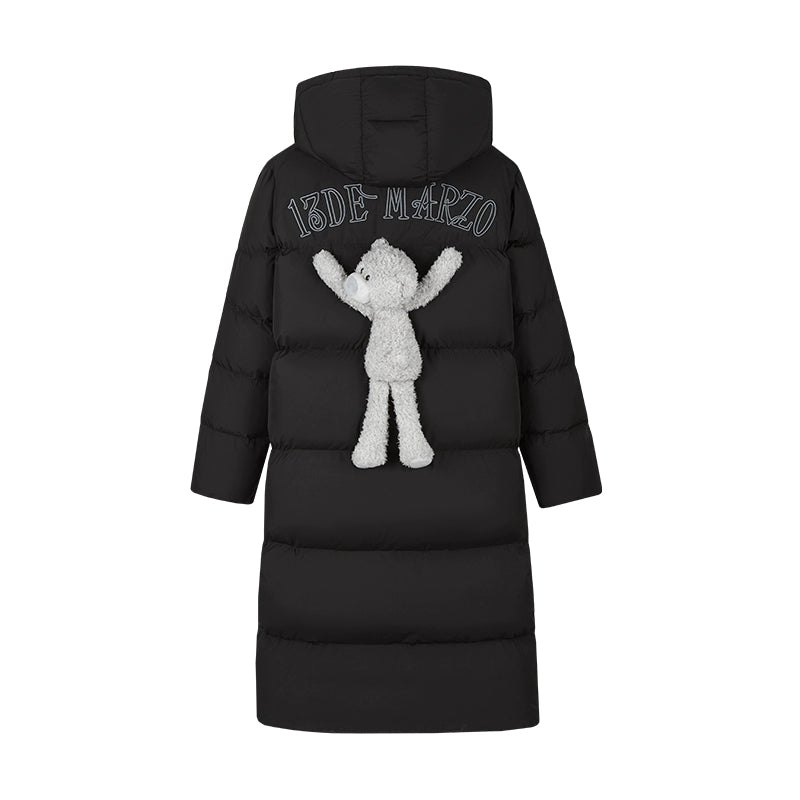 Long Hooded Down Parka Coat