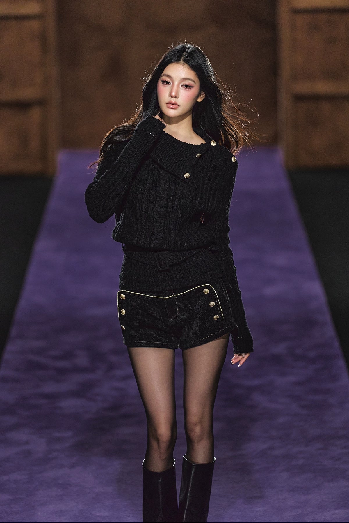 Australian Wool Cable Knit Turtleneck Sweater