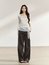 Tailored Draped Straight-Leg Trousers - CHINASQUAD